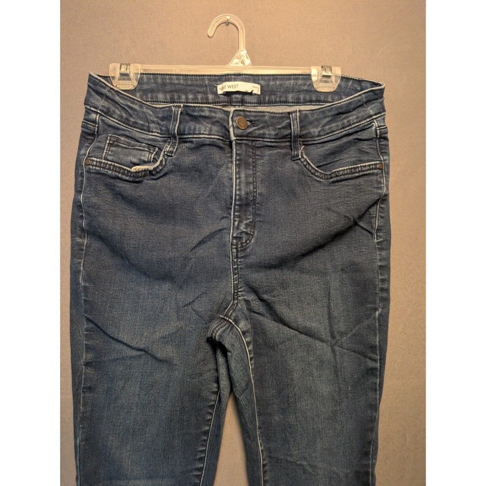 Nine West Womens Dark Wash Skinny Jeans High Rise Stretch Denim Size 10/30
